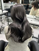 ペレ 原宿(PELE)&nbsp;ダークパープルナチュラルショート夏のヘアアレンジ原宿