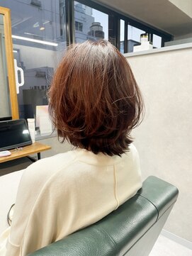 レポゼ 日本橋室町(Repose) repose.hair/テラコッタ/ミニウルフ/くすみブルー[日本橋駅]