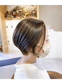 フロント長めショートヘア