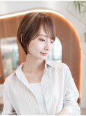 20代30代大人ガーリーかわいいショートボブ/チョコレートカラー