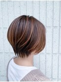 白髪ぼかしハイライト・モーブブラウン　[武蔵小金井]