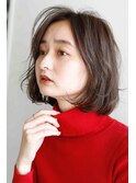大人可愛い30代40代50代◎大人ナチュラルレイヤーショートボブ