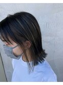 【 曽谷彩夏 】切りっぱなしボブ コントラストハイライト
