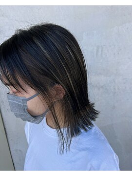 ルアウ ヘアアンドメイク(LUAU Hair&Make) 【 曽谷彩夏 】切りっぱなしボブ コントラストハイライト