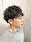 ツイストスパイラルパーマ/波巻きパーマ/ツーブロック/プードル