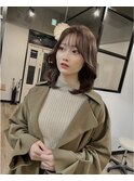 くびれヘア/medium/olive beige