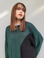 ヘア メイク ハク 横浜(hair make Haku) ＼パツっとセミロング／ケアカラー×ライトブラウン