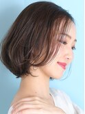 小顔美髪シアーカラーカールショートセミディ姫カット