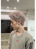 ホワイトミルクティーカラー10代20代30代メンズショートブリーチ