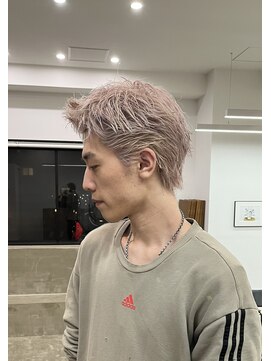ノートエートル 西金沢(Nought etre) ホワイトミルクティーカラー10代20代30代メンズショートブリーチ