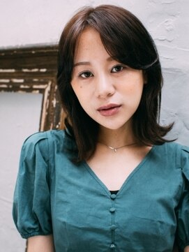 エーバイフー 江坂店(A BY WHO) A BY WHO 江坂/外はねミディアムボブ/透明感カラー