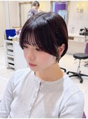 前髪ありショート 丸みショート 京都美容室 進詩織