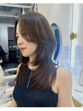 シェノン サントル(CHAINON CENTRE) 梅田/黒髪/クラゲヘアー/オリーブグレー/小顔/ココアベージュ