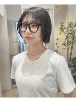 ジーナ 福岡天神(Zina) ダークグレー × ミニボブ 【Zina福岡天神】