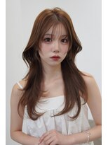 アンジェリカラボ 梅田店(ANGELICA LABO)&nbsp;韓国風くびれレイヤーカット×グレージュ×透明感ブラウン川又