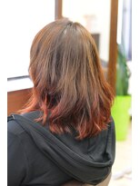 ヘアデザイン ヴォワール(hair & design voir)&nbsp;派手髪！レッドグラデ