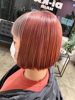 ディーカヘアーセンダイ(Di KA HAIR sendai)&nbsp;ミニボブ/ぱっつんボブ/暖色系カラー/ピンク/ホワイトベージュ