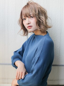 ウィズ 美容室 茂原店(Wiz) 大人ボブヘーゼルベージュ