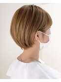 【小鳥居】大人可愛い艶カラーショートボブ30代40代50代