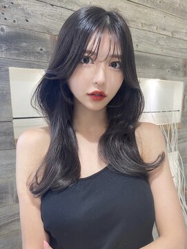 アリュウル 表参道(ALLURE) シースルーバング/顔まわりカット/くびれヘア/黒髪韓国ヘア