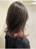 インナーカラーピンク レイヤーカット20代30代40代