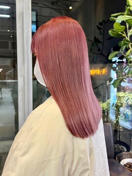 マザー(MOTHER) ダブルカラーピンクベージュケアブリーチハイトーン髪質改善