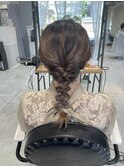 ヘアアレンジ×編み下ろし