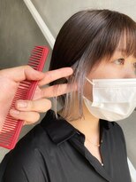 トト 船橋店(toto.)&nbsp;黒髪/グレーベージュ/レイヤーロング/前髪パーマ[西船橋/津田沼]