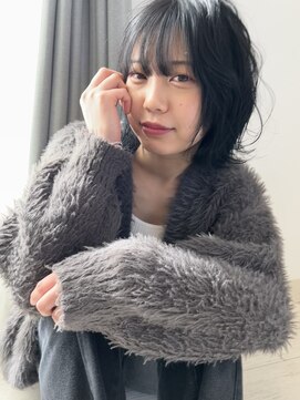 アンフルール(Un Fleur) 透明感ブルーブラック×顔周りレイヤー