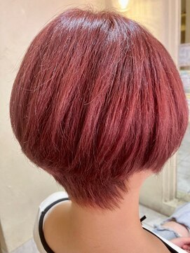 ヘアサロン ビビット 久宝寺店(VIVIT) 白髪ぼかしブリーチ　コーラルピンク