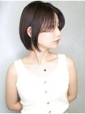 天神【BIRTH】ワンレンボブ前髪あり小顔ネビージュ20代30代 2