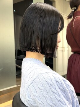 ロンド 表参道店(Lond) ボブ 切りっぱなしボブ 縮毛矯正 髪質改善