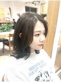 レイヤーボブ×スモーキーアッシュ
