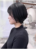 大人可愛い20代30代小顔くびレイヤー柔らかショートボブ