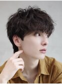 メンズ渋谷シャドウパーマ緩めツイストスパイラルパーマ韓国ヘア