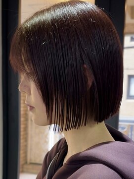 シェノン 心斎橋(CHAINON) ボブ/ミニボブ/切りっぱなしボブ/ワンレン/ボルドー/前髪