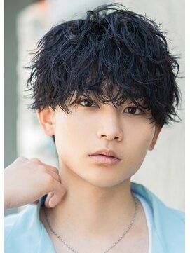 オーシャントーキョーウエスト 心斎橋 (OCEAN TOKYO WEST) 黒髪マッシュ波巻きツイストスパイラルフェザーパーマ