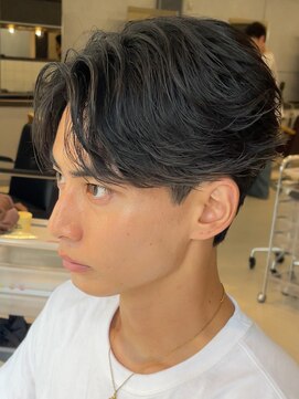 アンサー 渋谷(ANSWER) センターパートフェザーパーマシースルーニュアンスヘア