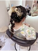 編みおろしポニー