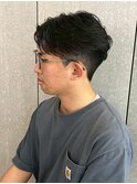 フェザーパーマセンターパートニュアンスパーマアップバング
