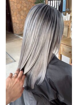 桃の木 ヘアー(桃の木 hair) ホワイトバレイヤージュ