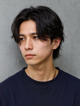 ルシードスタイルバレッタ フォーメン(LUCIDO STYLE BARRETTA for men) ショートセンターパート×ニュアンスサーフの大人マッシュ