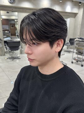 サイン メンズ 渋谷(SIGN men's) フェザーパーマダウンパーマニュアンスパーマセンターパート