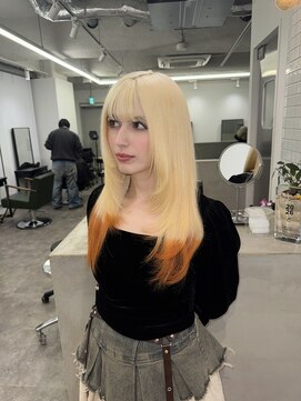 モニカ 原宿店(MONIQA) ブロンド×裾カラー