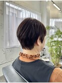 大人ショート×艶カラー