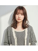 セミロング20代30代ストレートレイヤー前髪なし前髪あり越谷