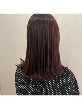 アンドワン 自由が丘(&ONE) 【&ONE 自由が丘】ピンクラベンダー×切りっぱなしミディアム