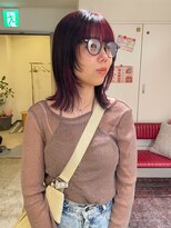 ノル 栄矢場町(nol)&nbsp;毛先の履歴を活かしたブリーチなしワインレッド