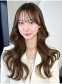 ベージュ韓国ヘア顔周りレイヤー_F1582