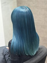 シアー(SHEER.) マリンブルー×艶髪ストレートロング